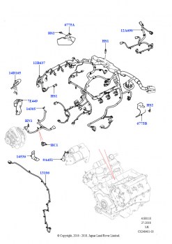 Электропр.на двигат.и перегородке (3.0L DOHC GDI SC V6 БЕНЗИНОВЫЙ)