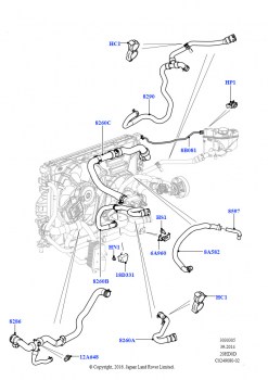 Трубопр.и шланги сист.охлажд. (2.0L 16V TIVCT T/C Gen2, бензин, 2.0L 16V TIVCT T/C 240PS бензиновый)