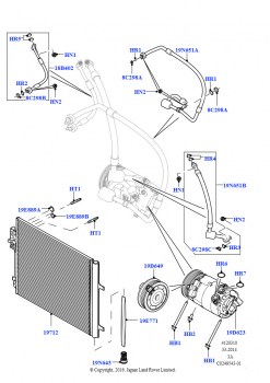 Конденс./компресс.сист.кондиц.возд. (2.0L 16V TIVCT T/C Gen2, бензин, Сборочный завод Хэйлвуд, 2.0L 16V TIVCT T/C 240PS бензиновый, Сборочный завод Хэйлвуд)