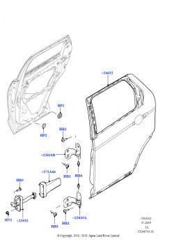 Задние двери, петли и уплотнители (Дверь и крепления, Сборочный завод Хэйлвуд)