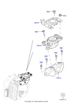 Опора коробки передач (2.2L CR DI 16V Дизельный, 9-ступенчат.автоматич. AWD, Сборочный завод Хэйлвуд)