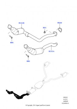 Система выпуска (Передняя секция, 3.0L DOHC GDI SC V6 БЕНЗИНОВЫЙ)