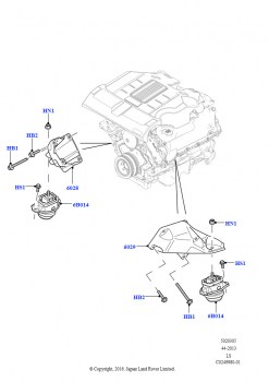 Опора двигателя (3.0L DOHC GDI SC V6 БЕНЗИНОВЫЙ)