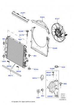 Радиатор/расшр.бачок для охл.жидк. (Главный блок, 3.0L DOHC GDI SC V6 БЕНЗИНОВЫЙ)