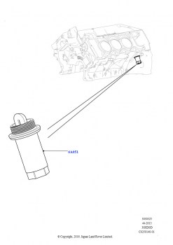 Подогреватель двигателя (3.0L DOHC GDI SC V6 БЕНЗИНОВЫЙ, Погруж. нагрев. - 700Вт/110В)