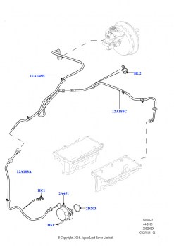 Вакуумное управл. и впуск воздуха (3.0L DOHC GDI SC V6 БЕНЗИНОВЫЙ, RHD)