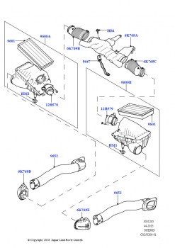 Воздушный фильтр (3.0L DOHC GDI SC V6 БЕНЗИНОВЫЙ)