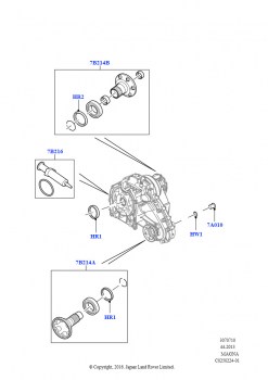 Элементы раздаточной коробки (8-ступенч.авто.кор.пер.ZF 8HP70 4WD, С 1-ступенчатой раздаточн.коробкой)