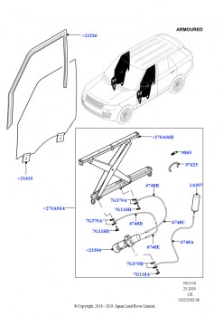 Стекло пер.двери и стеклоподъем. (Бронированный)
