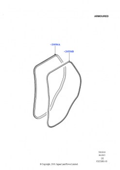 Задние двери, петли и уплотнители (Отделка и уплотнения, Уплотнения и уплотнители, Бронированный)