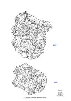 Сервисн.двиг.и неукомпл.блок цил. (2.0L 16V TIVCT T/C 240PS бензиновый)