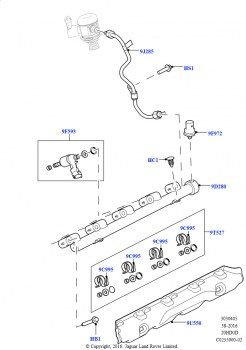 Топливные форсунки и трубопроводы (2.0L 16V TIVCT T/C 240PS бензиновый)