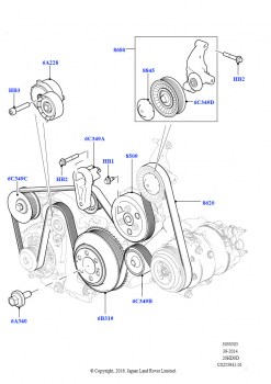Шкивы и приводные ремни (2.0L 16V TIVCT T/C 240PS бензиновый)