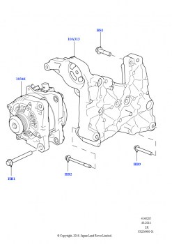 Генератор и опоры (2.0L 16V TIVCT T/C 240PS бензиновый)