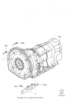 АКПП в сборе и привод спидометра (Сборка на заводе в г. Солихалл, 3.0L DOHC GDI SC V6 БЕНЗИНОВЫЙ, 8-ступенчатая АКПП ZF 8HP45)