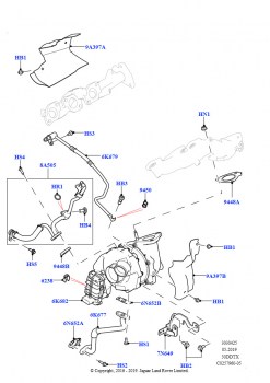 Турбокомпрессор (Сборка на заводе в г. Солихалл, 3.0 V6 D Low MT ROW, 3.0 V6 D Gen2 Mono Turbo)