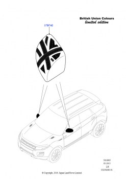 Наружное зеркало заднего вида (Union Mono Colours LE, Union Colours LE, Сборочный завод Хэйлвуд)