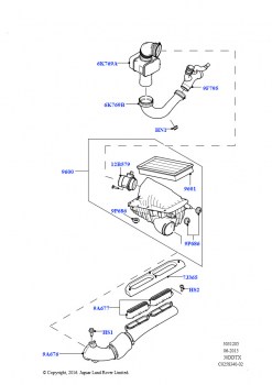 Воздушный фильтр (3.0 V6 D Low MT ROW, 3.0 V6 D Gen2 Mono Turbo)