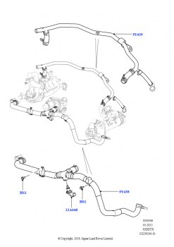 Система охлаждения EGR (Сборка на заводе в г. Солихалл, 3.0 V6 D Gen2 Twin Turbo, 3.0 V6 D Gen2 Mono Turbo)