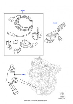 Подогреватель двигателя (2.0L 16V TIVCT T/C Gen2, бензин, Сборочный завод Хэйлвуд, 2.0L 16V TIVCT T/C 240PS бензиновый, Сборочный завод Хэйлвуд)