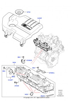 Впускной коллектор (2,0 л I4 DSL MID DOHC AJ200, Сборочный завод Хэйлвуд)