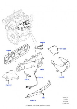 Выпускной коллектор (2,0 л I4 DSL MID DOHC AJ200, Сборочный завод Хэйлвуд)