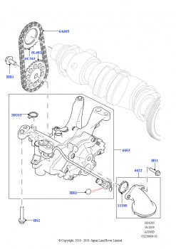 Масляный насос (2.0L I4 DSL HIGH DOHC AJ200, Сборочный завод Хэйлвуд, 2,0 л I4 DSL MID DOHC AJ200, Сборочный завод Хэйлвуд)