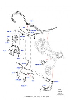 Топливный фильтр (2.0L I4 DSL HIGH DOHC AJ200, 9-ступенчат.автоматич. AWD, Сборочный завод Хэйлвуд, Топливный бак - Дизель, 2,0 л I4 DSL MID DOHC AJ200, 9-ступенчат.автоматич. AWD,