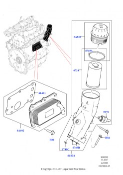 Масляный радиатор и фильтр (2,0 л I4 DSL MID DOHC AJ200, Сборочный завод Хэйлвуд, 2.0L I4 DSL HIGH DOHC AJ200, Сборочный завод Хэйлвуд)