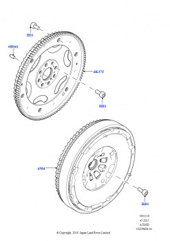 Маховик (2.0L I4 DSL HIGH DOHC AJ200, Сборочный завод Хэйлвуд, 2,0 л I4 DSL MID DOHC AJ200, Сборочный завод Хэйлвуд)