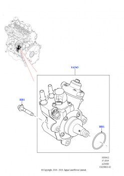 Топл.насос выс.давл.-дизель (2,0 л I4 DSL MID DOHC AJ200, Сборочный завод Хэйлвуд, 2.0L I4 DSL HIGH DOHC AJ200, Сборочный завод Хэйлвуд)