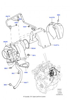 Турбокомпрессор (2,0 л I4 DSL MID DOHC AJ200, Сборочный завод Хэйлвуд)