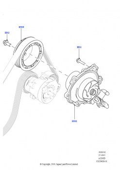 Насос охлаждающей жидкости (2,0 л I4 DSL MID DOHC AJ200, Сборочный завод Хэйлвуд, 2.0L I4 DSL HIGH DOHC AJ200, Сборочный завод Хэйлвуд)