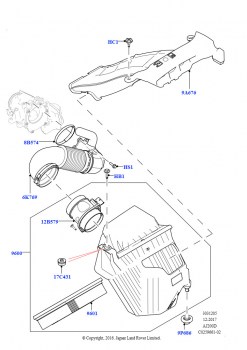 Воздушный фильтр (2,0 л I4 DSL MID DOHC AJ200, 2.0L I4 DSL HIGH DOHC AJ200)