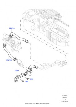 Шланги отопителя (Передний, 2.0L 16V TIVCT T/C 240PS бензиновый)