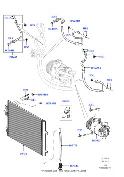 Конденс./компресс.сист.кондиц.возд. (2,0 л I4 Mid DOHC AJ200, бензин, Сборочный завод Хэйлвуд, 2,0 л I4 High DOHC AJ200, бензин, Сборочный завод Хэйлвуд, 2.0L I4 DSL HIGH DOHC AJ20