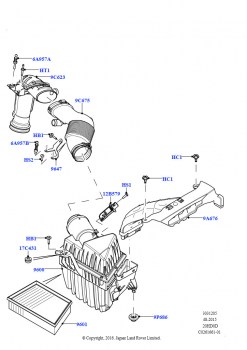 Воздушный фильтр (2.0L 16V TIVCT T/C 240PS бензиновый, Изготовитель - Changsu (Китай))