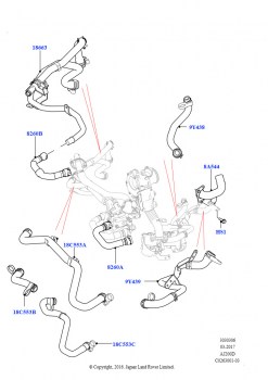 Система охлаждения EGR (2,0 л I4 DSL MID DOHC AJ200, Токсичность выхлопа EU6 + DPF, 2,0 л I4 DSL MID DOHC AJ200, Этап V плюс DPF, 2,0 л I4 DSL MID DOHC AJ200, Стандарт токсичн.выхл