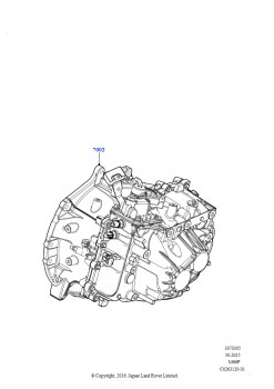 МКПП в блоке с вед.мостом и картер (2,0 л I4 DSL MID DOHC AJ200, 6-ступенч.мех.коробка пер., 2,0 л I4 DSL MID DOHC AJ200, 6-ступенч.мех.кор.пер.-JLR M66 2WD)