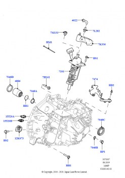 Внеш.эл-ты мех.кор.пер. (2,0 л I4 DSL MID DOHC AJ200, 6-ступенч.мех.коробка пер., 2,0 л I4 DSL MID DOHC AJ200, 6-ступенч.мех.кор.пер.-JLR M66 2WD)