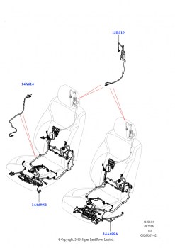 Электропроводка - Сиденья (Передние сиденья, Сборка на заводе в г. Солихалл)