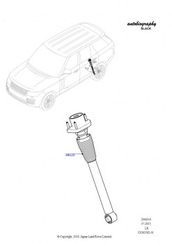 Задние пружины и амортизаторы (5.0L P AJ133 DOHC CDA S/C Enhanced, Стандартная колесная база, Черные тормозные суппорты, 5.0L P AJ133 DOHC CDA S/C Enhanced, Стандартная колесная ба
