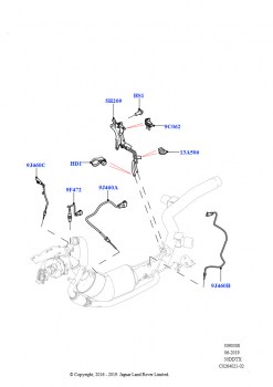 Датчики и модули системы выпуска (3.0 V6 D Gen2 Mono Turbo, Этап V плюс DPF, 3.0 V6 D Gen2 Mono Turbo, Стандарт токсичн.выхл.Proconve L6)