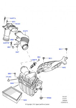 Воздушный фильтр (2.0L 16V TIVCT T/C 240PS бензиновый, Изготовитель - Changsu (Китай))