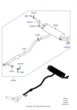 Система выпуска (Задний, 2-дверный, с откидным верхом, 2.0L 16V TIVCT T/C 240PS бензиновый, 2-дверный, с откидным верхом, 2.0L 16V TIVCT T/C Gen2, бензин)