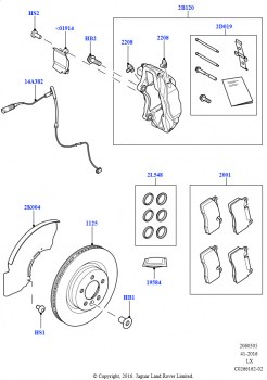 Диски и суппорты передних тормозов (3.0L DOHC GDI SC V6 БЕНЗИНОВЫЙ, Мощность двигателя 380 л.с./450 Нм)