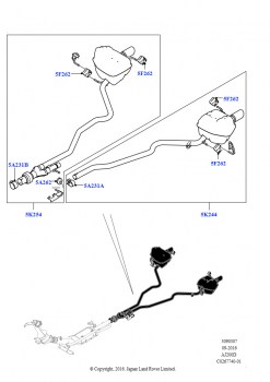 Задняя система выпуска (2.0L I4 DSL HIGH DOHC AJ200, Сборочный завод Хэйлвуд, С 7-местной конфигурацией, С 18