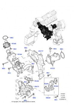 Рециркуляция отработавших газов (2,0 л I4 DSL MID DOHC AJ200, Токсичность выхлопа Euro 4, 2,0 л I4 DSL MID DOHC AJ200, LEV 160, 2.0L I4 DSL HIGH DOHC AJ200, Токсичность выхлопа Eur