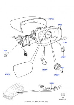 Наружное зеркало заднего вида (5-дверный, Сборочный завод Хэйлвуд, 3 Door, Сборочный завод Хэйлвуд)