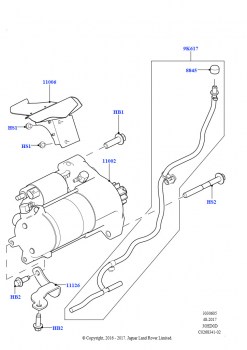 Стартер (Сборка на заводе в г. Солихалл, 3.0L DOHC GDI SC V6 БЕНЗИНОВЫЙ, Стартер - Система запуска/останова)